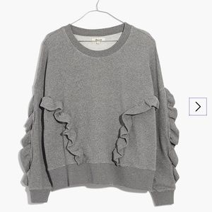 NWOT Madewell Ruffle Sweatshirt